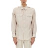 COTTON AND SILK MILITARY SHIRT