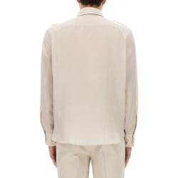 COTTON AND SILK MILITARY SHIRT