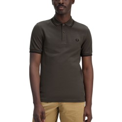 COTTON PIQUE POLO SHIRT WITH DOUBLE STRIPE
