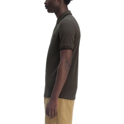 COTTON PIQUE POLO SHIRT WITH DOUBLE STRIPE