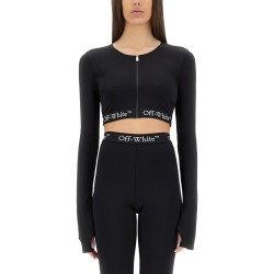 CROPPED TOP WITH LOGOED BAND