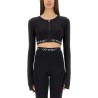 CROPPED TOP WITH LOGOED BAND