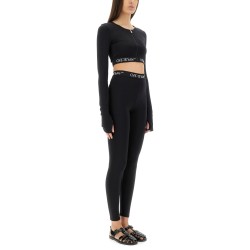 CROPPED TOP WITH LOGOED BAND