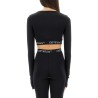 CROPPED TOP WITH LOGOED BAND