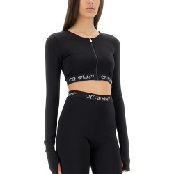 CROPPED TOP WITH LOGOED BAND