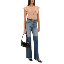 SHORT-SLEEVED WOOL KNIT TOP