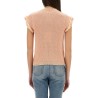 SHORT-SLEEVED WOOL KNIT TOP