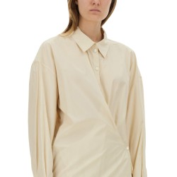 "STRAIGHT COLLAR TWISTED" DRESS