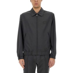 WOOL CANVAS JACKET WITH PLAQUE