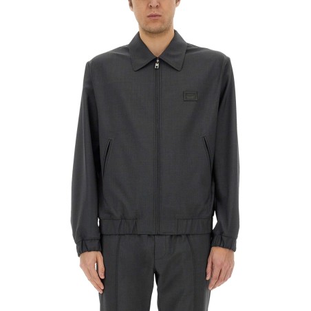 WOOL CANVAS JACKET WITH PLAQUE
