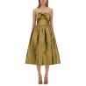 METALLIC JACQUARD MIDI DRESS