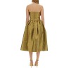 METALLIC JACQUARD MIDI DRESS