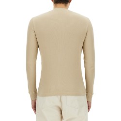 RIBBED "HENLEY" T-SHIRT