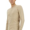RIBBED "HENLEY" T-SHIRT