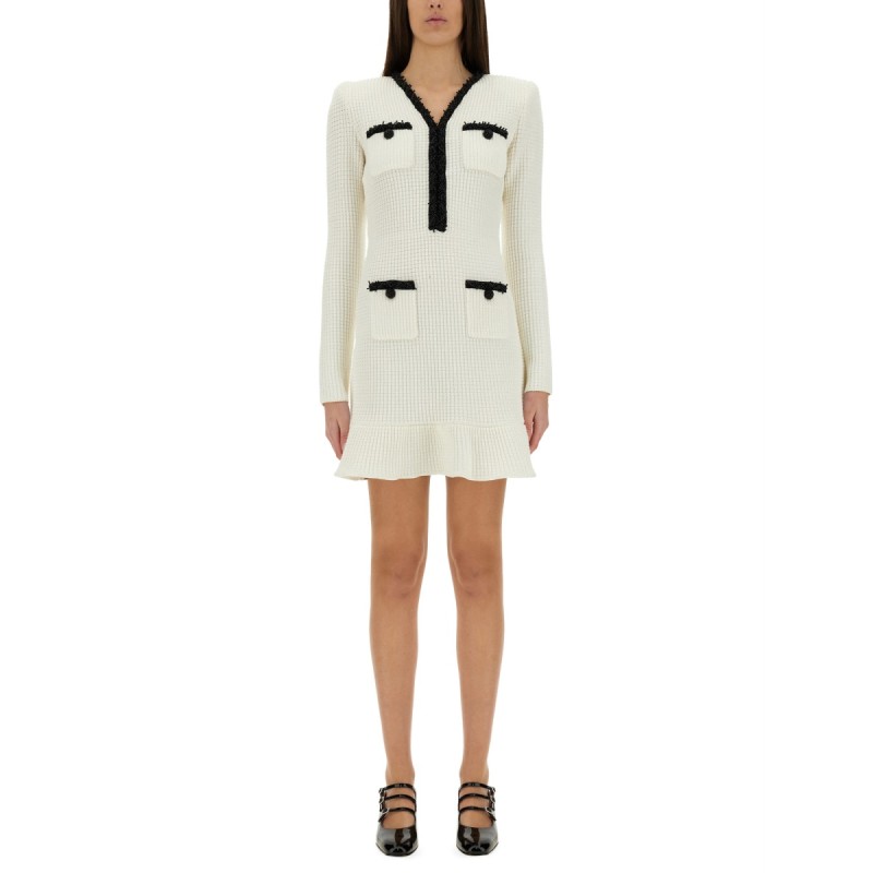BEADED KNIT MINI DRESS