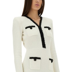BEADED KNIT MINI DRESS