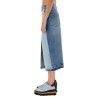 DENIM SKIRT WITH CONTRASTING PANEL