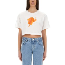 ICE-CREAM PRINT CROPPED T-SHIRT