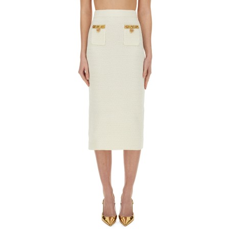 LUREX KNIT MIDI SKIRT