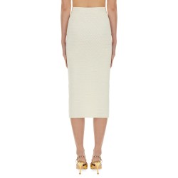 LUREX KNIT MIDI SKIRT