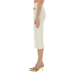 LUREX KNIT MIDI SKIRT