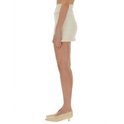 BOUCLE MINI SKIRT WITH PEARLS