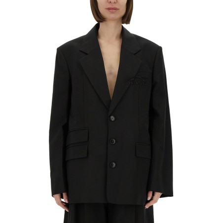 OVERSIZED BLAZER WITH LOGO