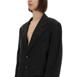 OVERSIZED BLAZER WITH LOGO