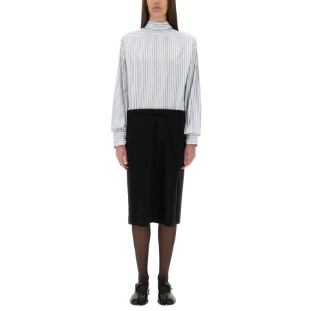 INVERTED STRIPED DRESS-SHIRT