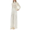 WIDE PANTS IN COTTON GABARDINE