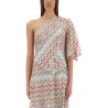 ONE-SHOULDER TOP WITH 3D LAMÉ ZIG ZAGS