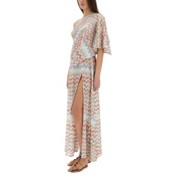 ONE-SHOULDER TOP WITH 3D LAMÉ ZIG ZAGS