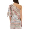 ONE-SHOULDER TOP WITH 3D LAMÉ ZIG ZAGS