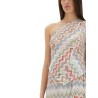 ONE-SHOULDER TOP WITH 3D LAMÉ ZIG ZAGS
