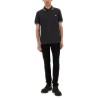 COTTON PIQUE POLO SHIRT WITH DOUBLE STRIPE