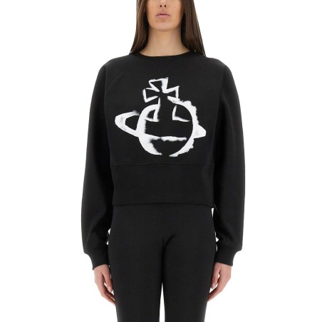 CROPPED SWEATSHIRT "STENCIL ORB"