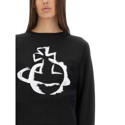 CROPPED SWEATSHIRT "STENCIL ORB"
