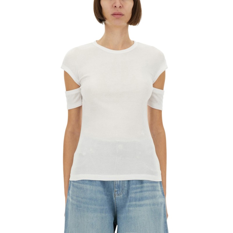 "SLASHED SHRUNKEN" T-SHIRT