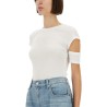 "SLASHED SHRUNKEN" T-SHIRT