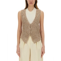 TRICOT VEST WITH SEQUINS