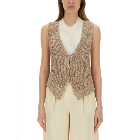 TRICOT VEST WITH SEQUINS