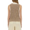 TRICOT VEST WITH SEQUINS