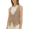 TRICOT VEST WITH SEQUINS