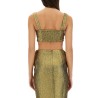 METALLIC JACQUARD CROP TOP