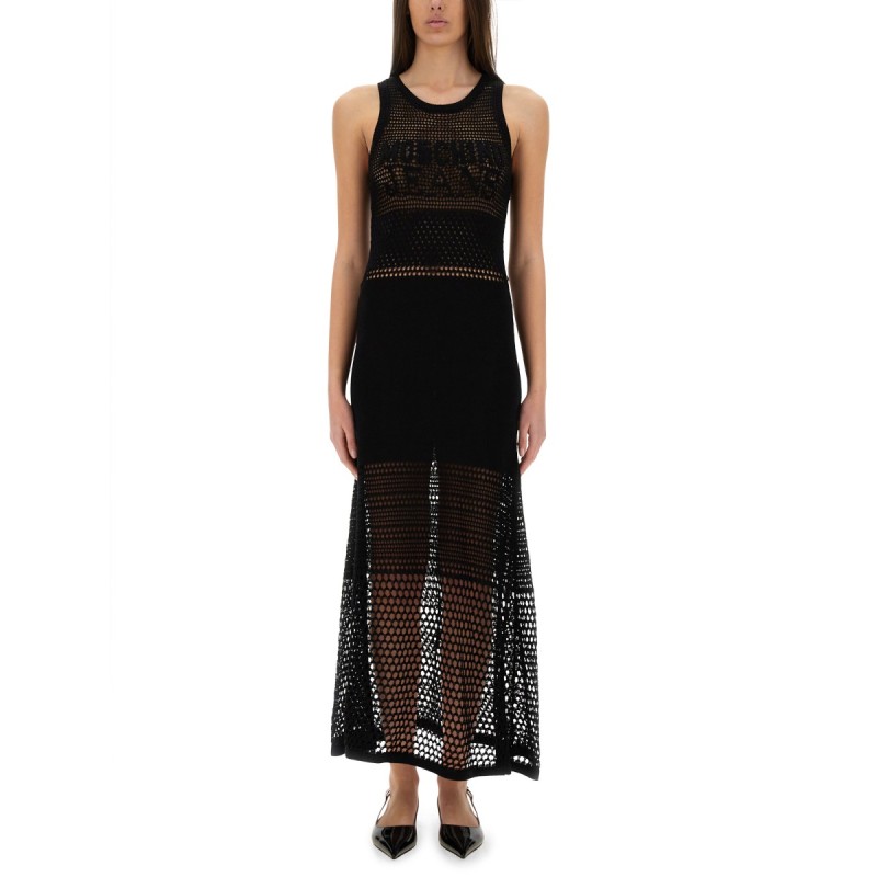 MESH DRESS WITH LOGO