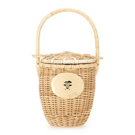 WICKER BUCKET BAG
