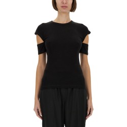 "SLASHED SHRUNKEN" T-SHIRT