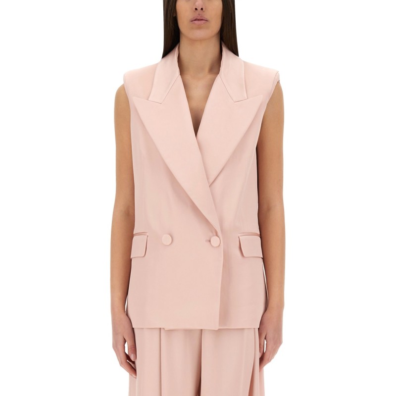 DOUBLE-BREASTED SLEEVELESS JACKET