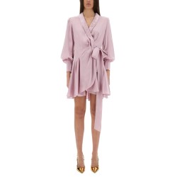 SILK MINI WRAP DRESS