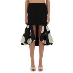 MIDI SKIRT WITH DOUBLE RUFFLES